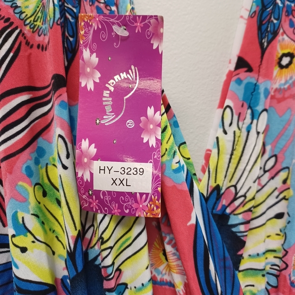 Maxi dress colorful floral print XXL - Picture 8 of 11